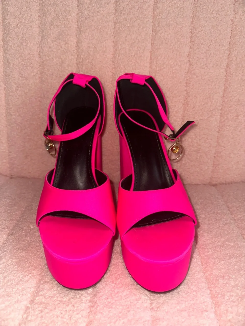 Neon Pink Platform Heels